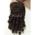 virgin indian curly top closure. hair closure piece, Swiss lace closure lace top closure Brazilian hair closures